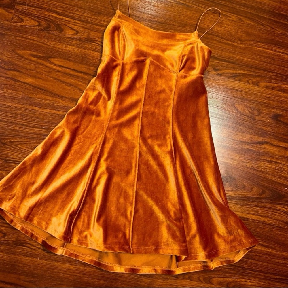 Velvet Spaghetti Strap Dress